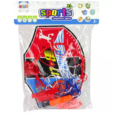 Krepšinio rinkinys + kamuolys Krepšinio kamuolio pompa Stalas