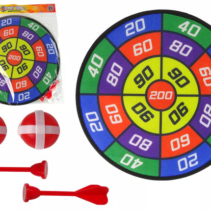 Smiginio žaidimas su skydu + Smigiai ir Velcro kamuoliukai