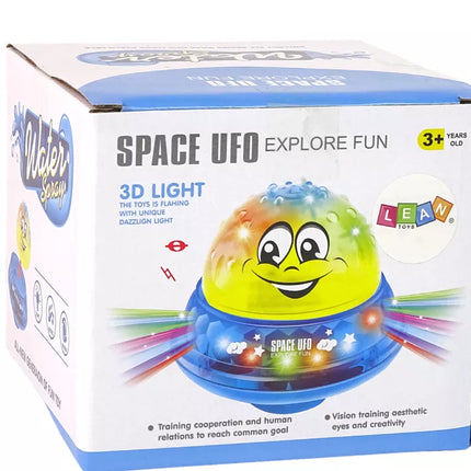 Vandens kamuolys UFO Diodai Linksma muzika Geltona