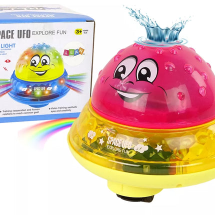 Vandens kamuolys NSO diodai Linksma muzika Rožinė