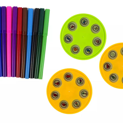 Projektorius, skirtas mokytis piešti. Dinozaurų projektoriaus stalas