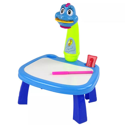 Projektorius, skirtas mokytis piešti. Dinozaurų projektoriaus stalas