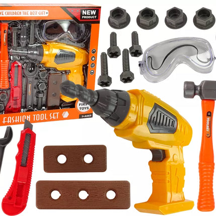 Didelis „pasidaryk pats“ įrankių rinkinys + akumuliatorinis gręžtuvas, skirtas meistrui