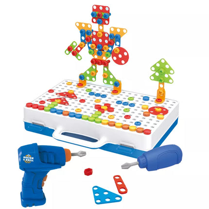 Kūrybinė mozaikos dėlionė 2D/3D atsuktuvas + nešiojamas dėklas, 248 vnt.