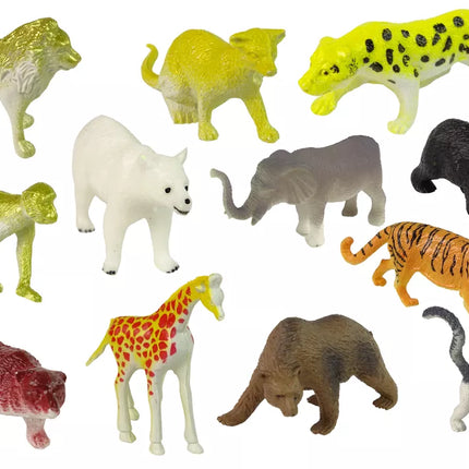 Didelis laukinių gyvūnų safario figūrėlių rinkinys + priedai 34 elementai