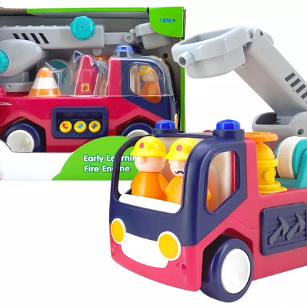 Edukacinis interaktyvus gaisrinės pastatas kūdikiams Garsai Šviesos