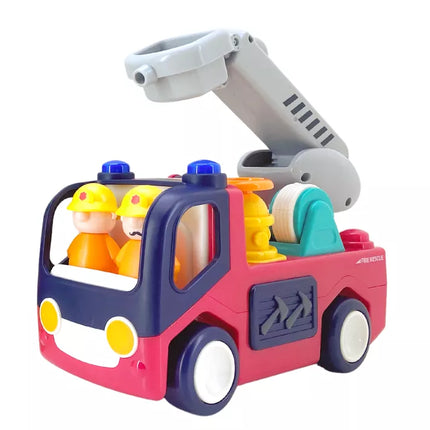 Edukacinis interaktyvus gaisrinės pastatas kūdikiams Garsai Šviesos