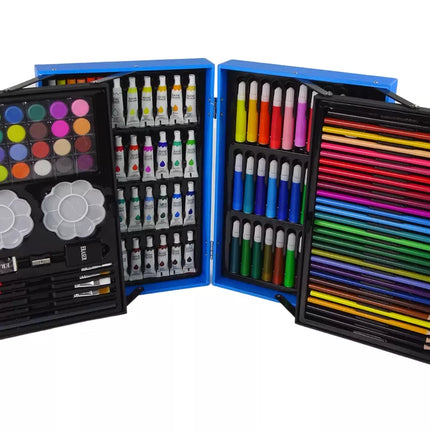 Vaikų meno rinkinys, 145 dalys, rožiniame dėkle su vienaragiu.