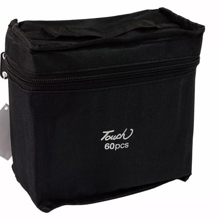 Rinkinys: 60 dvipusių alkoholio žymeklių Pro Touch + krepšys