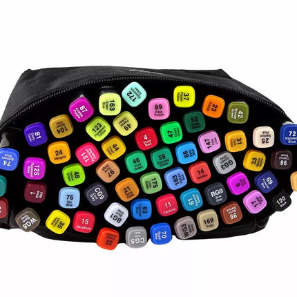 Rinkinys: 60 dvipusių alkoholio žymeklių Pro Touch + krepšys