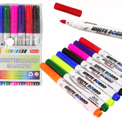 Magijos vandens spalvos žymekliai 8 vnt., skirti piešti ant vandens stiklo