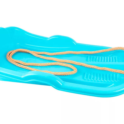 Mėlynos plastikinės rogutės su virve, 6481