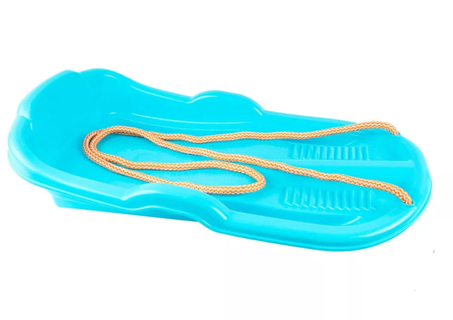 Mėlynos plastikinės rogutės su virve, 6481