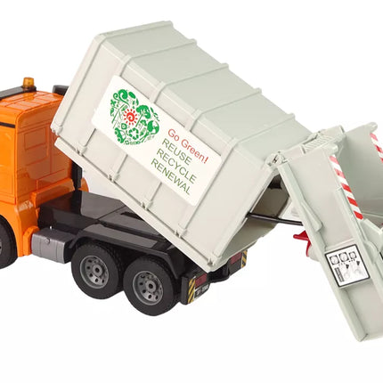 RC šiukšliavežis Mercedes-Benz Antos oranžinis