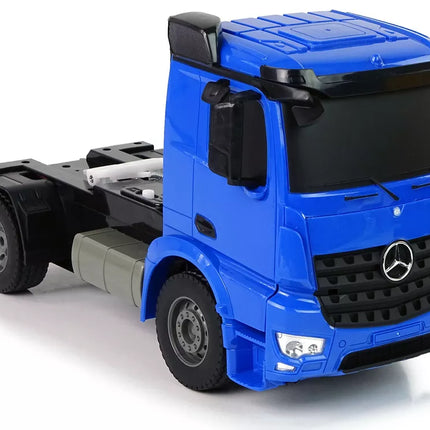 Didelis R/C sunkvežimis Mercedes Arocs Blue 1:20 konteineris 58 cm ilgio