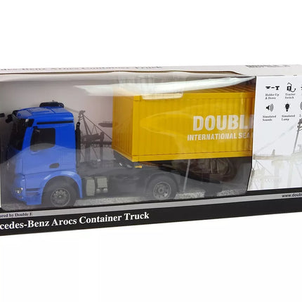 Didelis R/C sunkvežimis Mercedes Arocs Blue 1:20 konteineris 58 cm ilgio