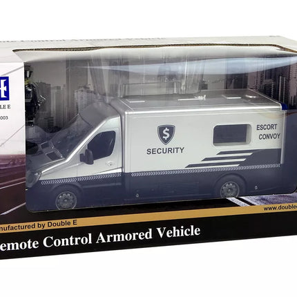 Nuotoliniu būdu valdoma apsaugos transporto priemonė 1:18 mastelio apsaugos kolonos banko automobilis + 2,4 GHz R/C