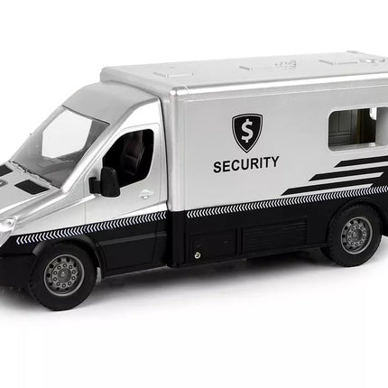 Nuotoliniu būdu valdoma apsaugos transporto priemonė 1:18 mastelio apsaugos kolonos banko automobilis + 2,4 GHz R/C