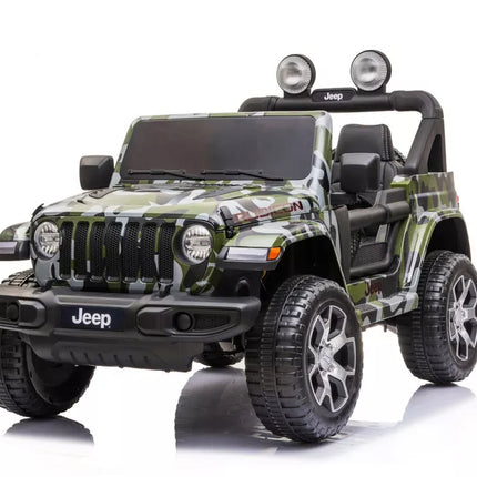 Elektromobilis Jeep Wrangler Rubicon DK-JWR555, kamufliažinis