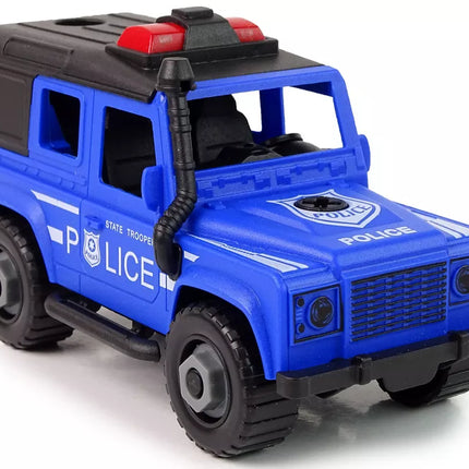 Policijos transporto priemonė bekeleių automobiliui atsukti "pasidaryk pats" arkliukas