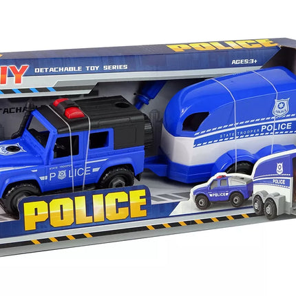 Policijos transporto priemonė bekeleių automobiliui atsukti "pasidaryk pats" arkliukas