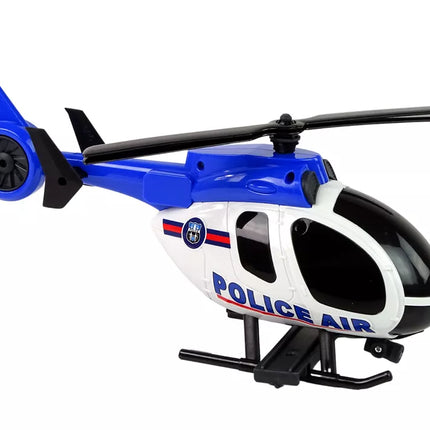 Sraigtasparnio automobilių policijos transporto priemonių rinkinys su garsu