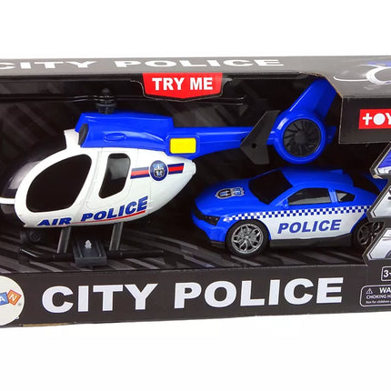 Sraigtasparnio automobilių policijos transporto priemonių rinkinys su garsu