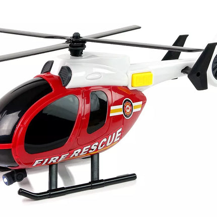 Sraigtasparnio automobilių priešgaisrinės brigados transporto priemonių rinkinys su garsu