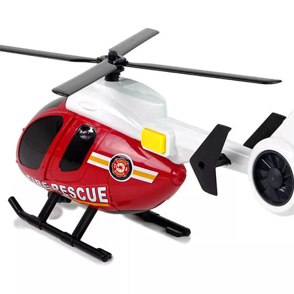 Sraigtasparnio automobilių priešgaisrinės brigados transporto priemonių rinkinys su garsu