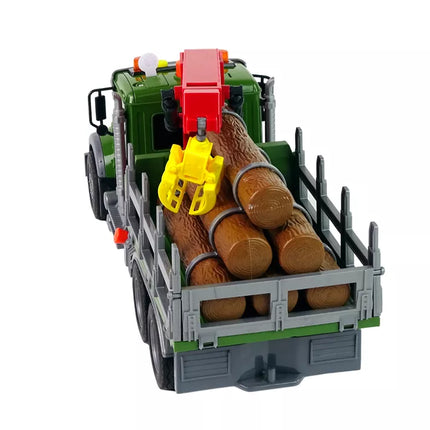 Sunkvežimis Automobilis Kranas Veža Rąstus Garso