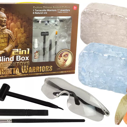 Archeologinis rinkinys 2in1 Įvairūs kristalai ir lobiai