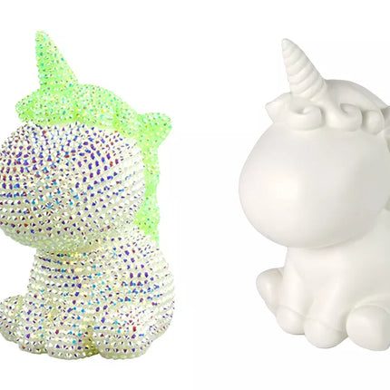 Kūrybinis vienaragio rinkinys "Pasidaryk pats" Deimantai Kristalai Žalias