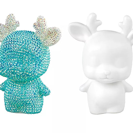 Kūrybiškas elnio rinkinys „Pasidaryk pats“ deimantai kristalai mėlyna