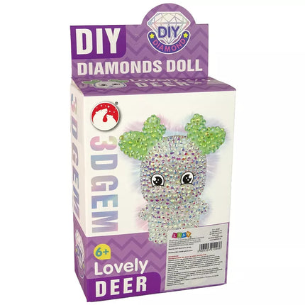 „Pasidaryk pats“ deimantų kūrybinis rinkinys – baltas elnias, 3D