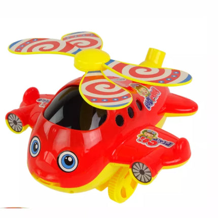 Laimingas lėktuvo stūmiko lazda varpelis raudonas