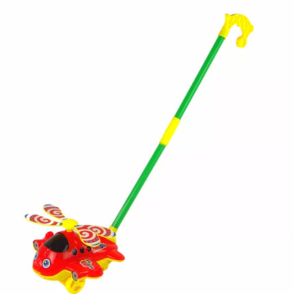 Laimingas lėktuvo stūmiko lazda varpelis raudonas