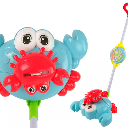 Šviečiantis krabų lazdelių stūmikas, mėlynas, su muzika