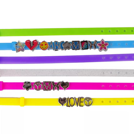 ""Pasidaryk pats" papuošalų apyrankės pakabukų rinkinys su raidėmis"