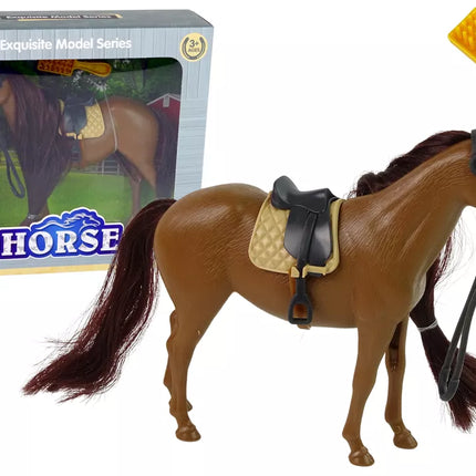 Šukuojamo žirgo figūrėlė su rudais karčiais