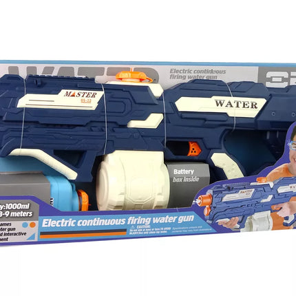 Didelis elektrinis įkraunamas vandens šautuvas, 9 m atstumas, 1000 ml