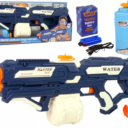 Didelis elektrinis įkraunamas vandens šautuvas, 9 m atstumas, 1000 ml