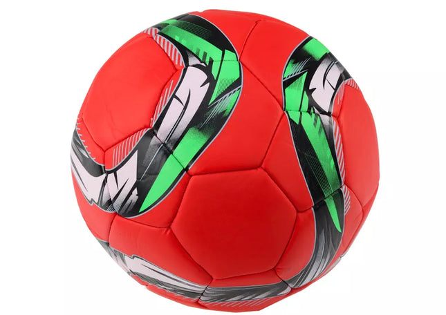 Raudonas didelis futbolo kamuolys, 24 cm, 5 dydis