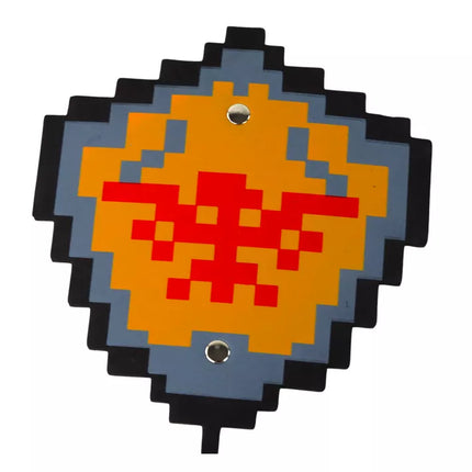 Riterio rinkinys: kardas, putų skydas, pikselių tema