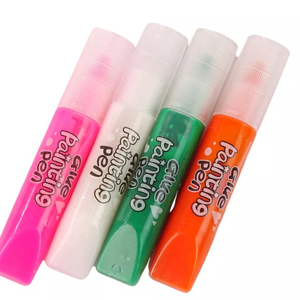 Dažyto stiklo tapybos pakabukai, stingdantys dažai, 6 vnt.