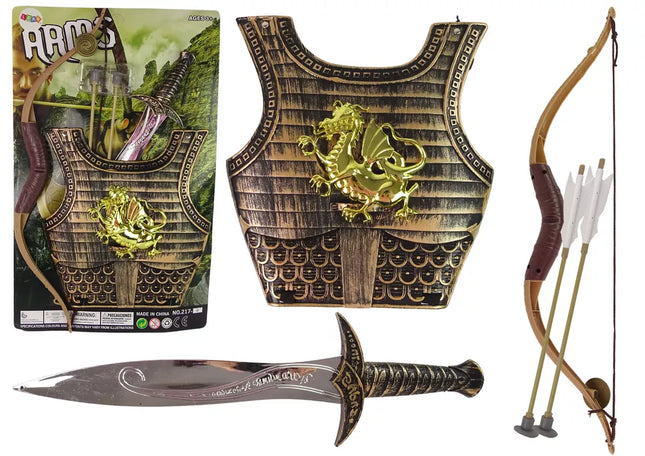 Samurajaus riterio kostiumo lanko ir kardo rinkinys