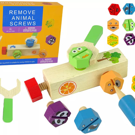 Medinis žaislinis atsuktuvų rinkinys "Pasidaryk pats"