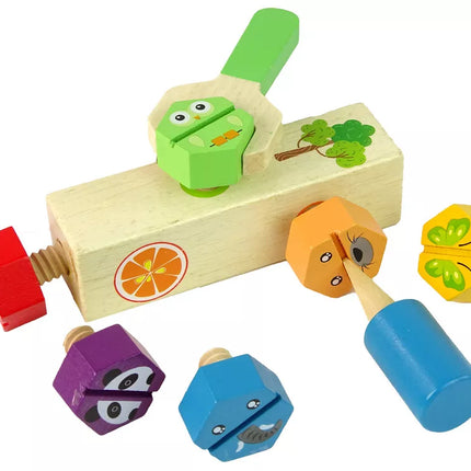 Medinis žaislinis atsuktuvų rinkinys "Pasidaryk pats"