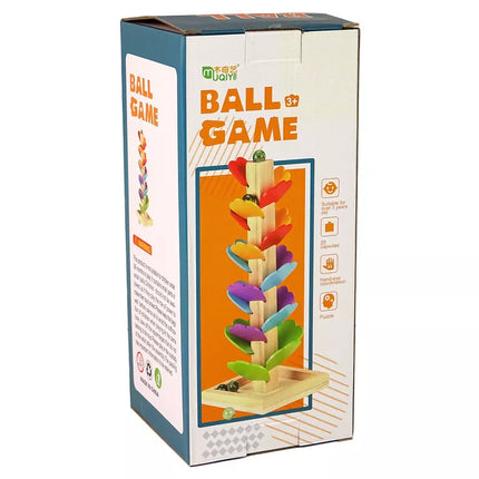 Medinis kamuoliukų trasa su lapais