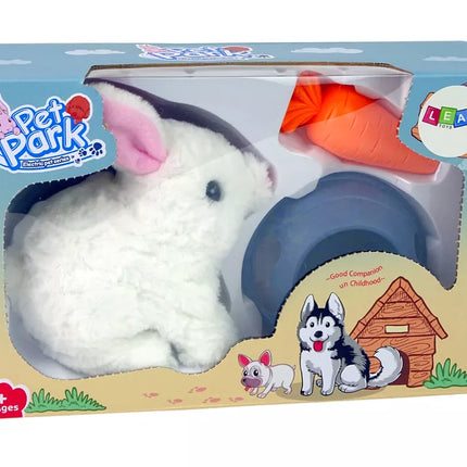 Interaktyvus triušio zuikio talismanas baltas morkų dubuo