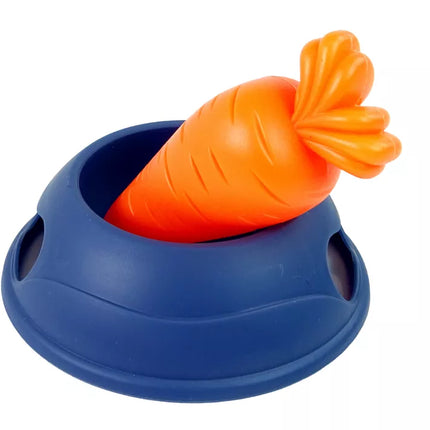 Interaktyvus triušio zuikio talismanas baltas morkų dubuo